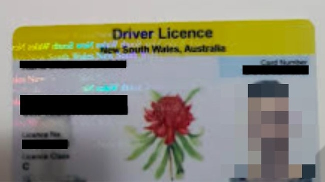 Karla Duncan’s driving licence, provided to him by scammers who had stolen her identity.