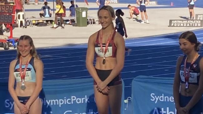 Marrisa Hanlon of Brigidine College is on the podium – again.