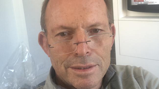 Tony Abbott in quarantine in a Sydney hotel. Picture: Supplied