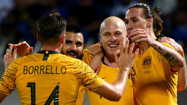 Australia has won their match with Kuwait at Kuwait Club Stadium on September 10, 2019 in Kuwait City, Kuwait. Picture: Tom Dulat/Getty Images