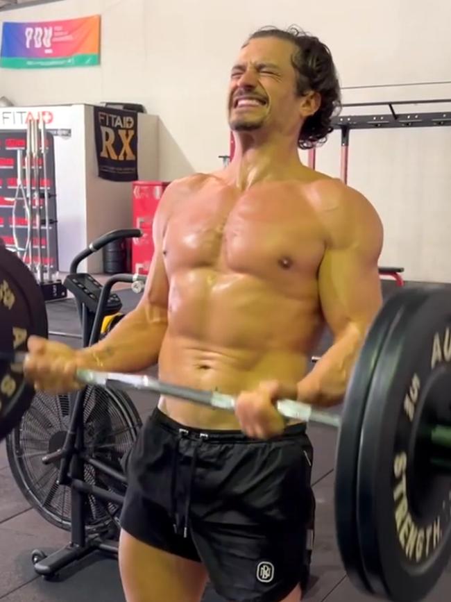 Actor Orlando Bloom screengrabs of him working out at a Port Douglas Gym ahead of filming for the movie Wizards @orlandobloom Verified I broke my back when I was 19 and they said I’d never walk again Picture Instagram