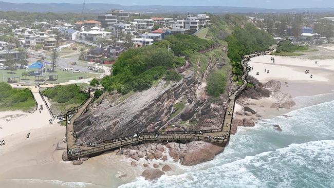 Gold Coast City Council has released graphics on the Oceanway, showing the path around North Burleigh.