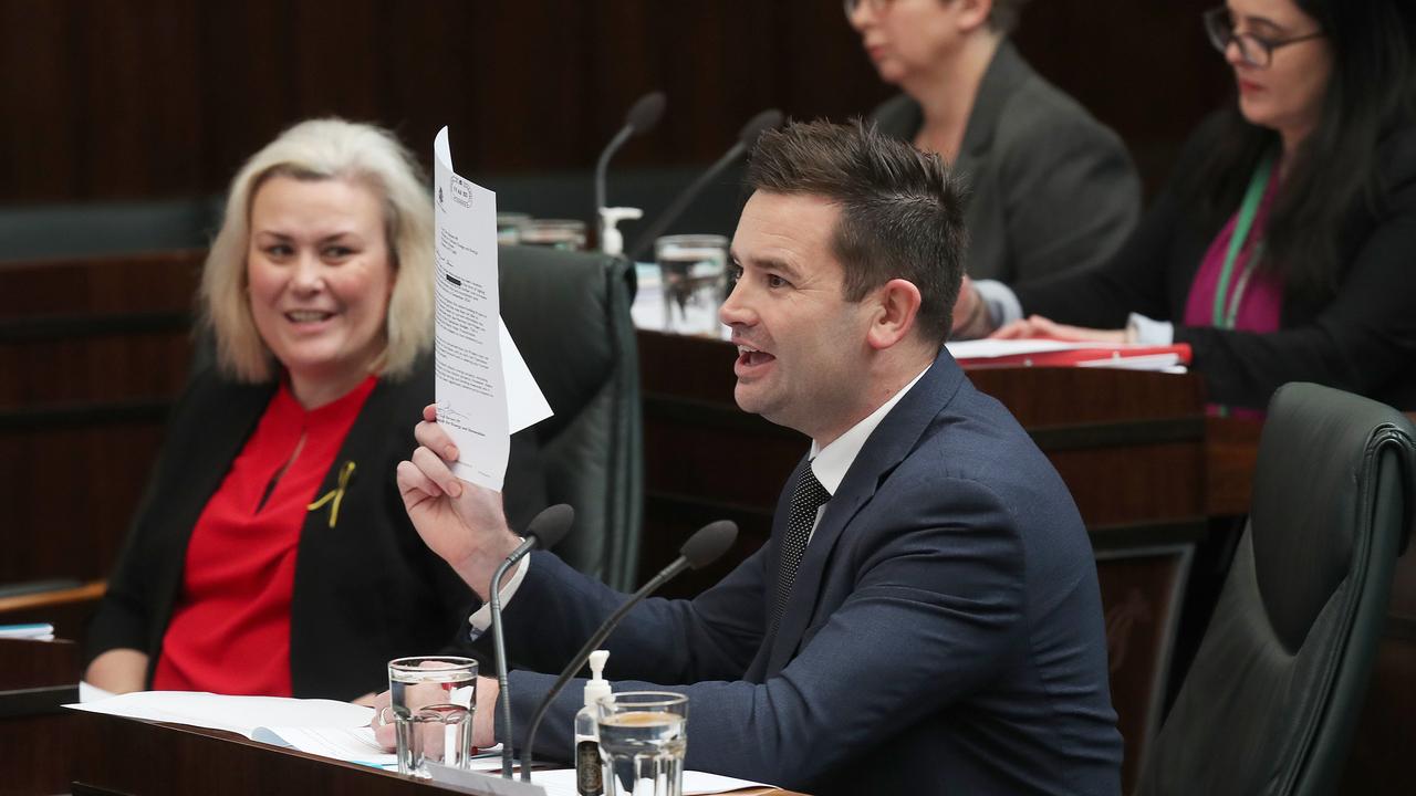 Dean Winter Labor member for Franklin. Question time in the Tasmanian parliament. Picture: Nikki Davis-Jones