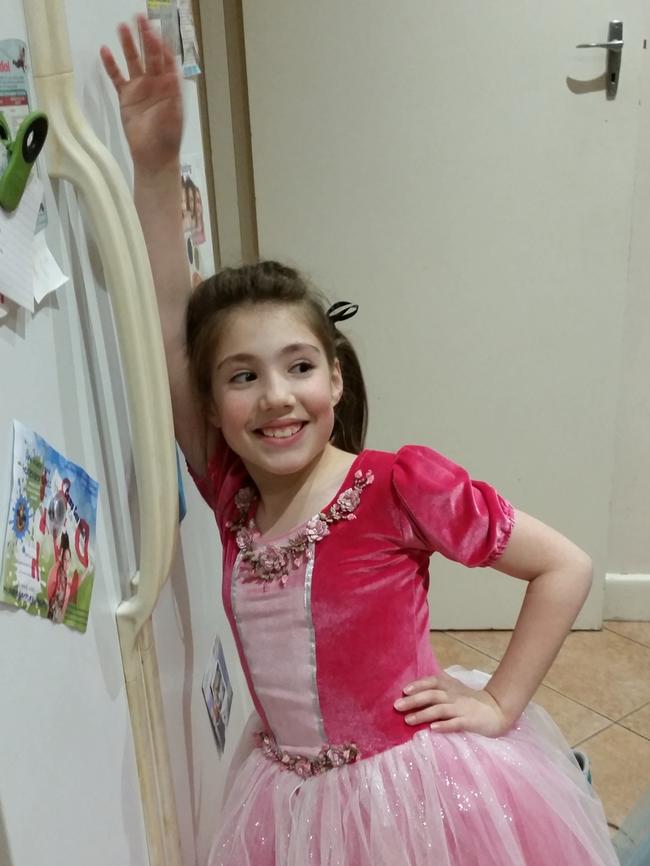 Thalia dances in pink. Picture: Supplied