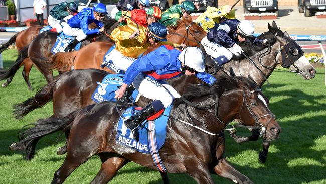 Ryan Moore riding Adelaide beats Nicholas Hall on Fawkner in the Cox Plate.