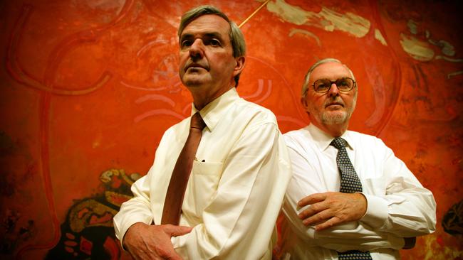 Sons of Gwalia commercial executive director Chris Lalor, left, and chairman Peter Lalor, pictured in 2004.