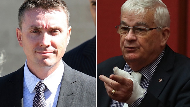 James Ashby and Brian Burston were at the centre of a dispute that played out in the corridors of parliament. Picture: News Corp Australia