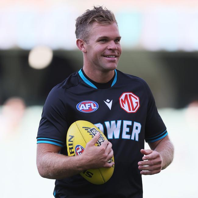 Power’s Dan Houston. Picture: James Elsby/AFL Photos via Getty Images