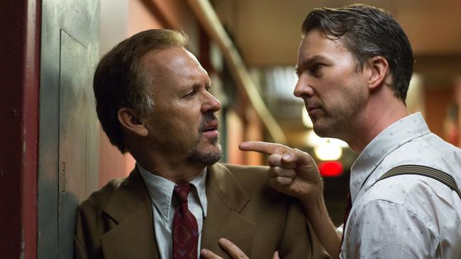 Mind-bender ... Michael Keaton and Ed Norton in Birdman.