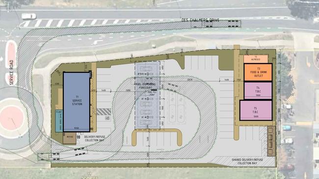 An aerial view showing NQ Petro plans for a new development at Woree. Picture: Supplied