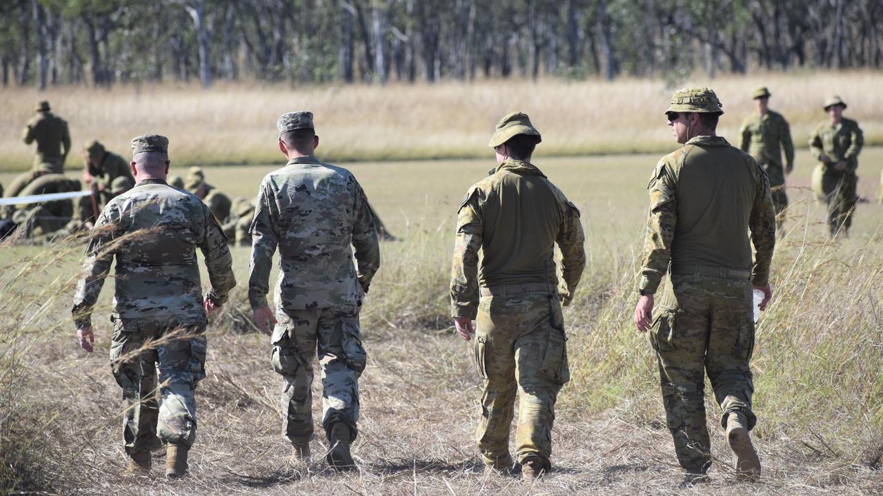 Soldiers at the launch.