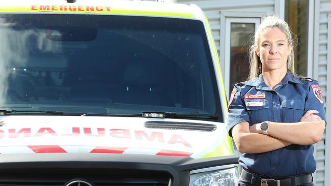 Ambulance Victoria Belmont acting team manager Michelle Risk has joined the call to stop violence against ambulance staff. Picture: Alison Wynd