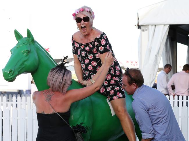 She’s probably asking herself how she got up there too. Photographer: Liam Kidston