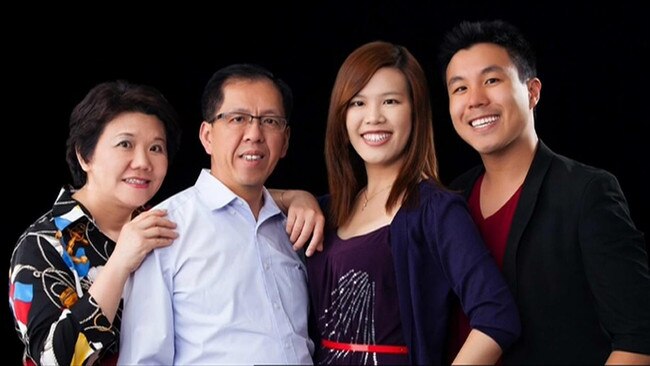 Curtis Cheng, pictured with his family.