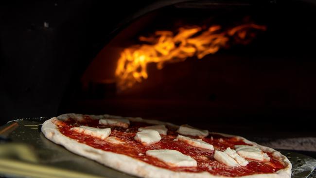 A margherita pizza faces the heat at West HQ. Picture: Monique Harmer