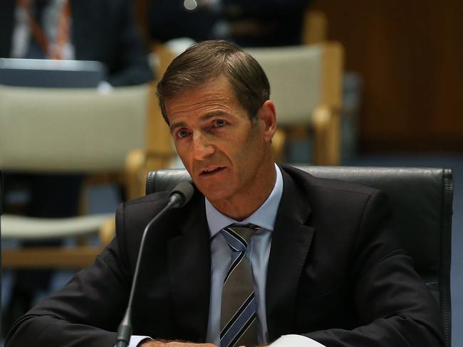 the Commonwealth Bank of Australia's David Cohen, appearing at a House of Representatives Standing Committee on Economics at Parliament House in Canberra. Picture Kym Smith