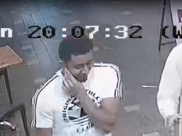 Police release images of five men who can assist with investigation into a stabbing in Liverpool. Picture: NSW Police.