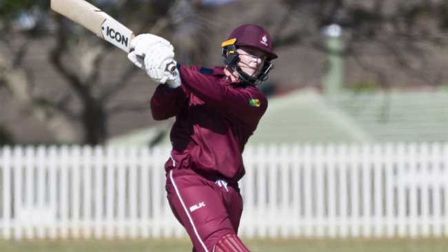 Sam Lowry makes runs for Queensland against Victoria in Australian Country Cricket Championships round two at Rockville Oval, Friday, January 3, 2020. Picture: Kevin Farmer