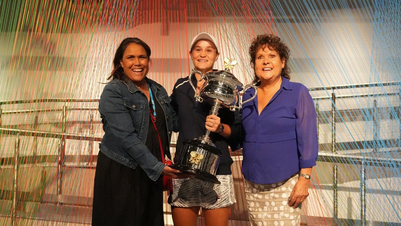 Indigenous sporting legends Cathy Freeman (left), Ash Barty (middle) and Evonne Goolagong-Cawley (right) have all backed the Uluru Statement from the Heart. Photo: Tennis Australia