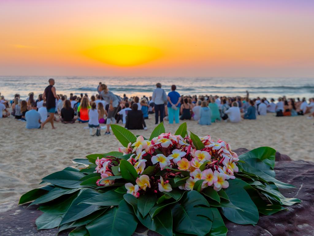 Annalise Braakensiek Memorial held at Bondi Beach around 6am Wednesday January 16 Image Picture: Monique Harmer