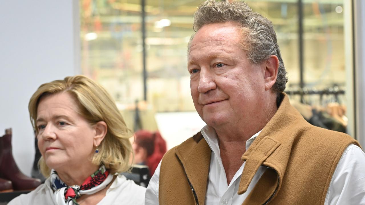 Andrew ‘Twiggy’ Forrest and wife Nicola own significant shares in BWX. Picture: Keryn Stevens