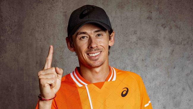 Australia’s Alex de Minaur believes ‘the sky’s the limit’ as he prepares to get his campaign under way at Melbourne Park. Picture: Tamati Smith / The Australian