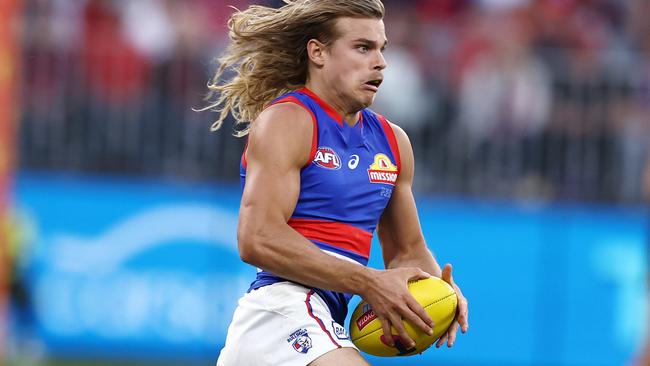 Bailey Smith is training remotely as he takes a break from the Western Bulldogs for personal reasons. Picture: Michael Klein