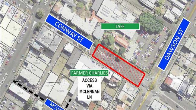 Diagram showing where the street is blocked off.  Photo Contributed. Picture: Contributed