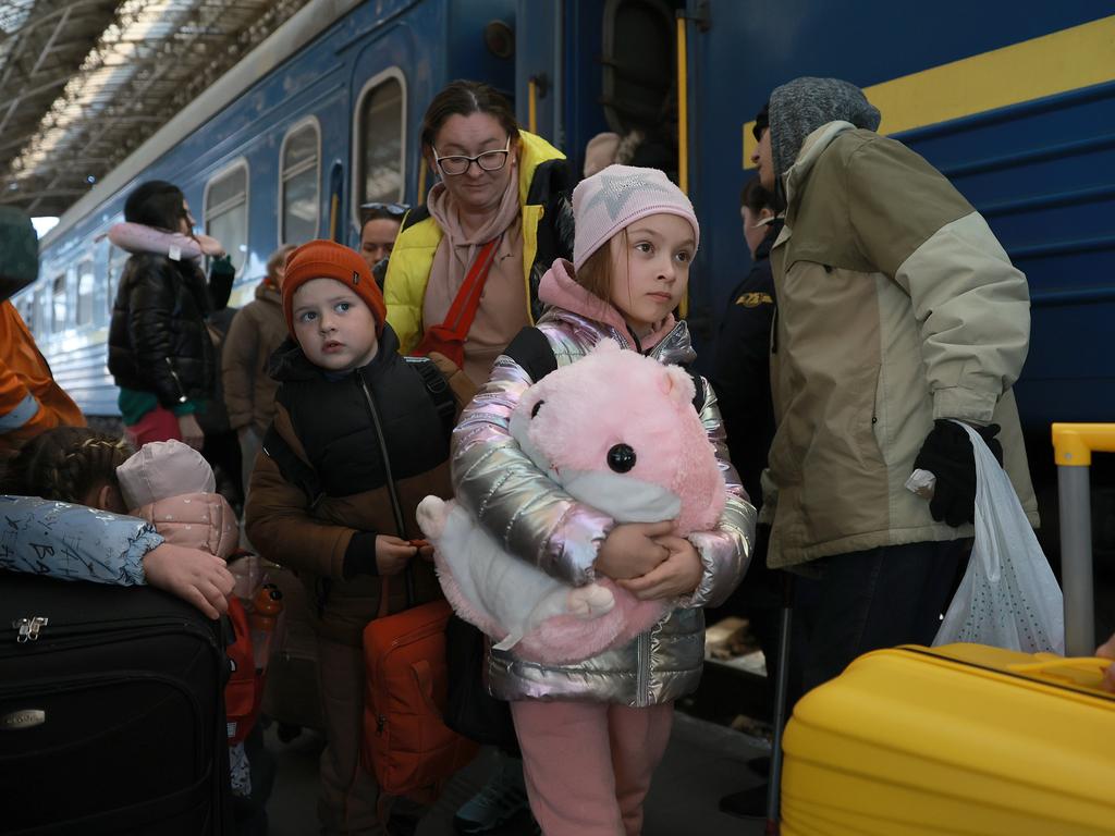 More than 4.5 million people have fled Ukraine, with millions more internally displaced, after Russia's large-scale invasion of the country. Picture: Joe Raedle/Getty Images