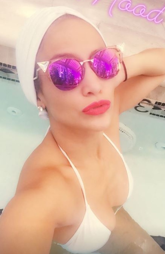 She also teased fans with sexy bikini selfie, captioning it ‘mood’, just before her gym selfie.