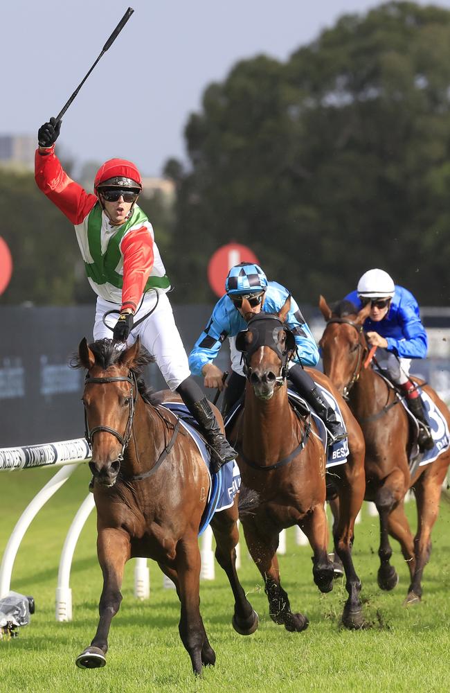 Fireburn wins the Golden Slipper. Picture: Getty Images