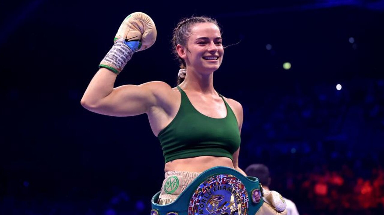 Skye Nicolson defended her WBC interim world title and immediately called out Amanda Serrano. Picture: Supplied