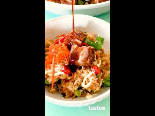 Pork belly 'banh mi' fried rice