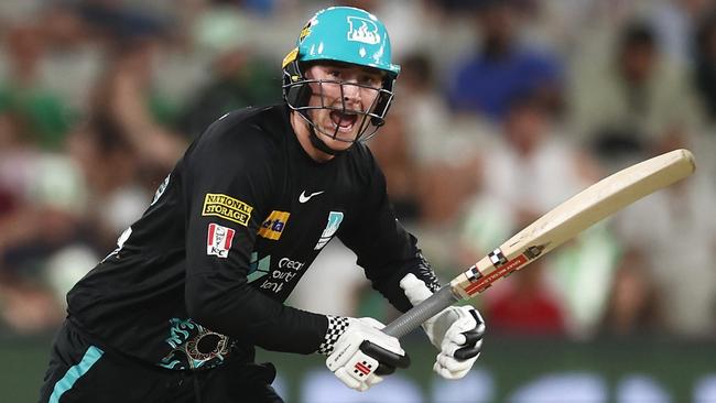 MELBOURNE, AUSTRALIA - JANUARY 16:  Matthew Renshaw of the Heat bats during the Men's Big Bash League match between the Melbourne Stars and the Brisbane Heat at Melbourne Cricket Ground, on January 16, 2023, in Melbourne, Australia. (Photo by Matt King/Getty Images)