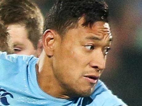 NEW PLYMOUTH, NEW ZEALAND - MAY 31: Israel Folau of the Waratahs makes a break during the round 16 Super Rugby match between the Chiefs and the Waratahs at Yarrow Stadium on May 31, 2014 in New Plymouth, New Zealand. (Photo by Hagen Hopkins/Getty Images)