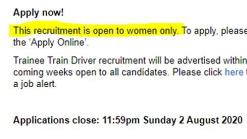 The job advertisement targets ‘women only’. Picture: Seek via 2GB