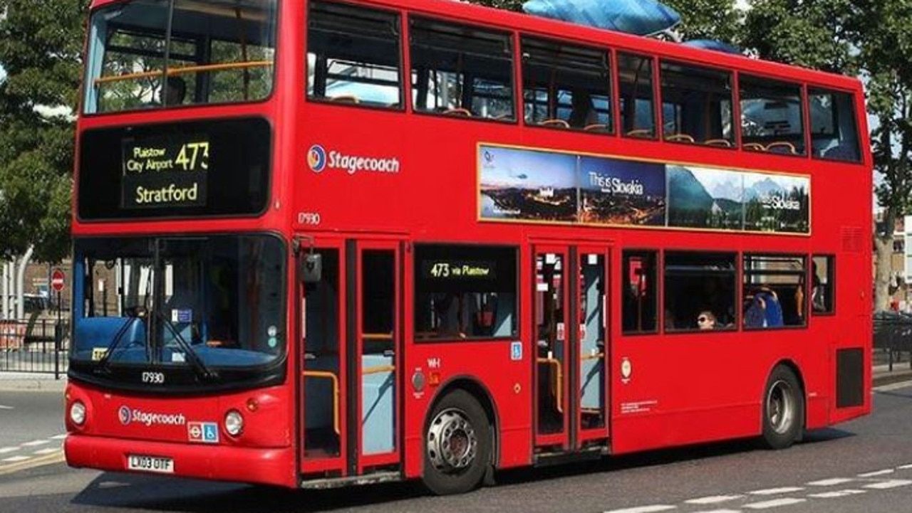 The bus which Ms Rowson has purchased to turn into a home on wheels.