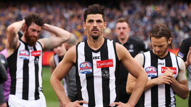 Scott Pendlebury says grand final revenge will not be on the minds of Collingwood players when they face West Coast this weekend. Picture: Phil Hillyard.