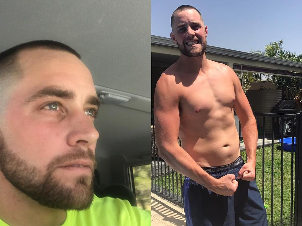 Lloyd shows off his weight loss just 4 weeks after starting the challenge.