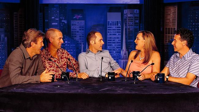 Glenn Robbins, Rob Sitch, Tom Gleisner, Kate Langbroek and Santo Cilauro on The Panel.