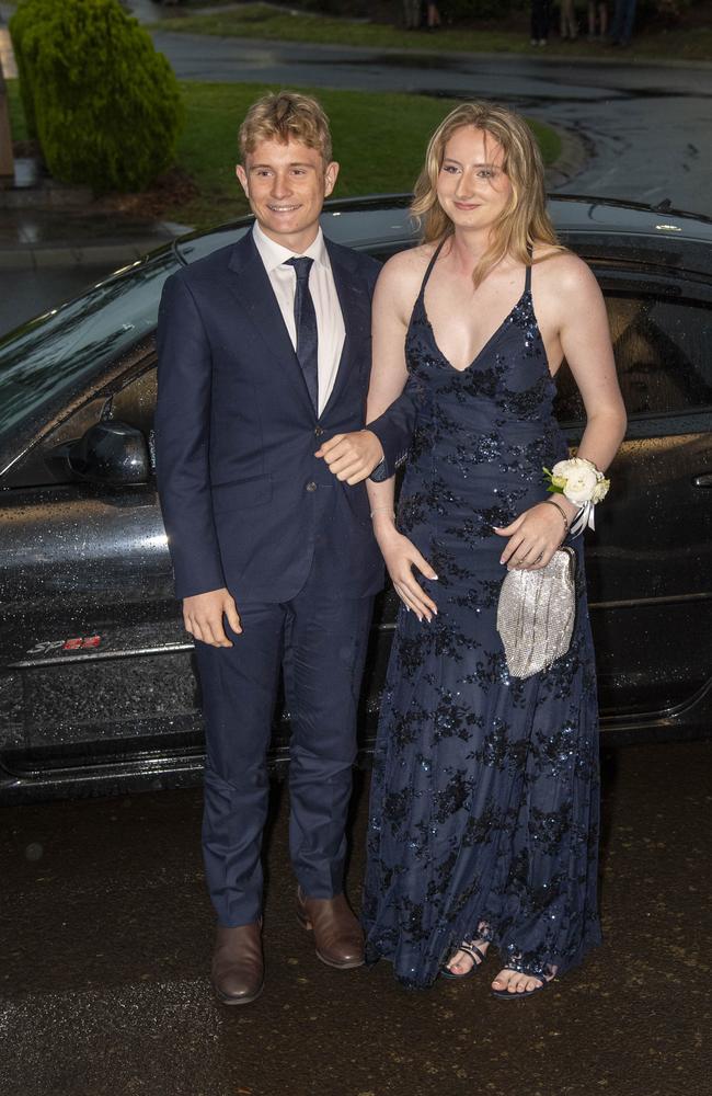 Tom McNicol partnered Quinn Martin. Highfields State Secondary College Year 12 Formal. Wednesday 13th November, 2024. Picture: Nev Madsen.