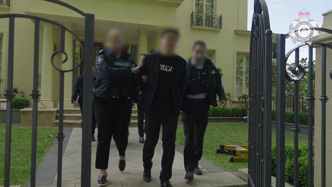 Arrests were made in Balwyn and Kew on Wednesday.