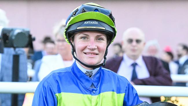 Jamie Kah told the reopned stewards inquiry she felt uncomfortable in the windy conditions at Caulfield last Saturday. Picture: Reg Ryan/Racing Photos via Getty Images