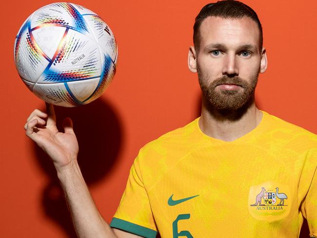 DOHA, QATAR - NOVEMBER 15: Martin Boyle of Australia poses during the official FIFA World Cup Qatar 2022 portrait session on November 15, 2022 in Doha, Qatar. (Photo by Ryan Pierse - FIFA/FIFA via Getty Images)