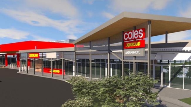 Design plans for the new Coles store at Andergrove, as submitted to Mackay Regional Council.