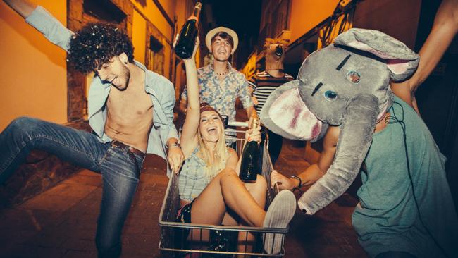 Teenagers party in a street. Picture: iStock