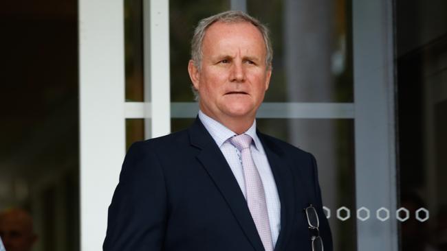 Former Attorney-General John Elferink leaves the NT Supreme Court after giving evidence to the Royal Commission into youth detention.