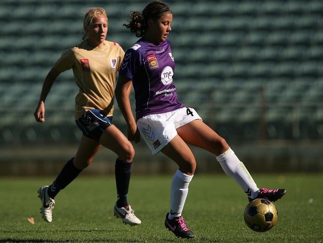 Sam Kerr was a teammate of Tanya Oxtoby in her first season at Perth Glory. Picture: Robert Prezioso/Getty Images