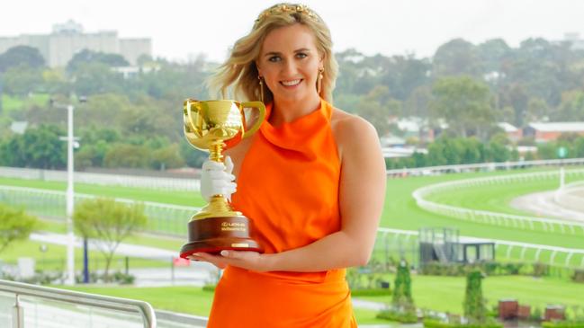 Ariarne Titmus, a VRC Ambassador for the 2022 Melbourne Cup Carnival, has found love. Picture: Supplied