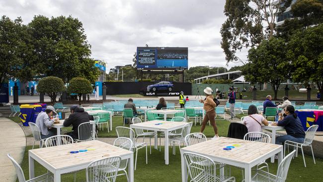 There were plenty of free seats at Garden Square. Picture: Aaron Francis